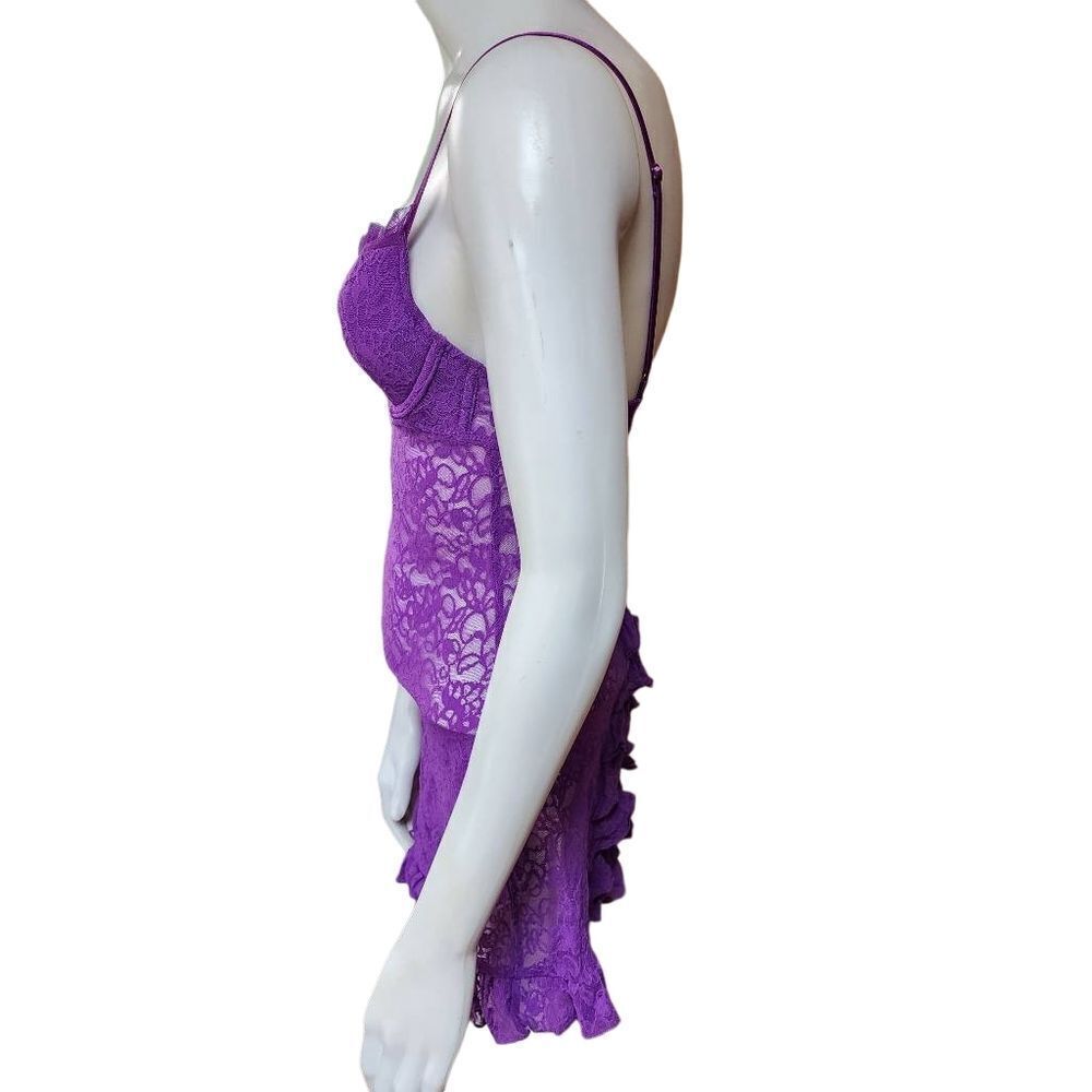 Victoria's Secret The Lacie Purple Ruffle Back Babydoll (S) - Picture 4 of 6